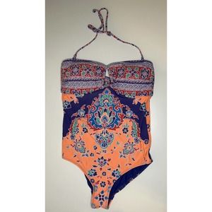 Aerie Paisley One Piece Swimsuit